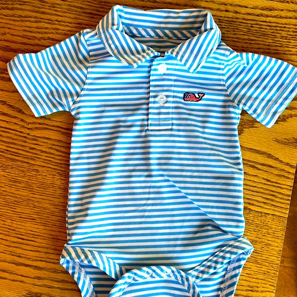 Vineyard Vines Sankaty Onesie  ~ 0-3 Months